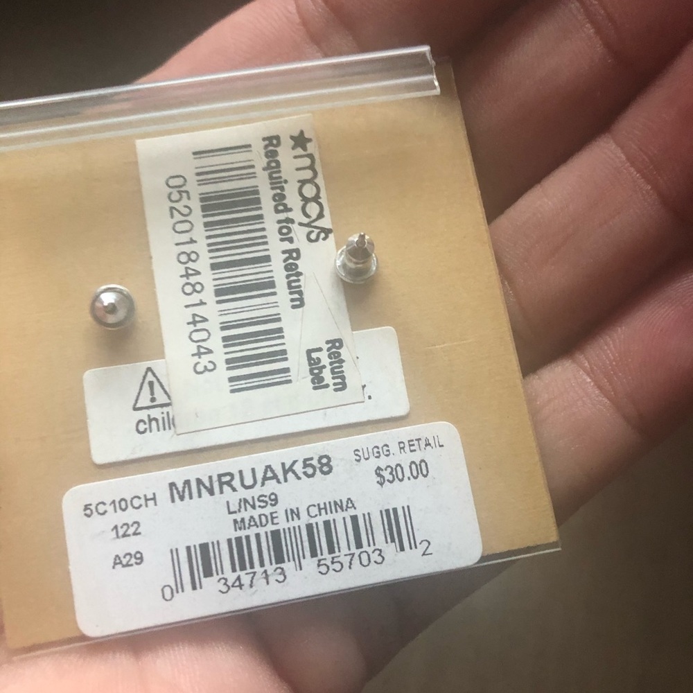 Monet Pearl & CZ EARRINGS-new, with tags - Picture 7 of 8